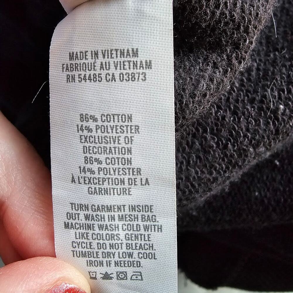 Aerie Black Bow Back Sweatshirt Women’s XS Cozy Fall Loungewear Pullover Top - Picture 13 of 13